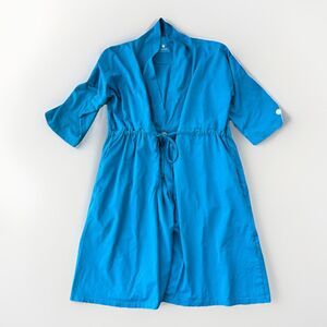 Women’s Blue Tie-Waist Robe